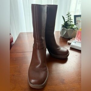 Sun + Stone Rich Brown Over the Knee Boots